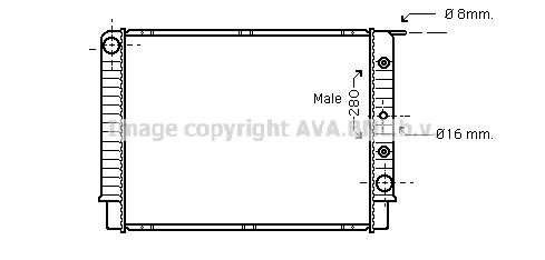 AVA QUALITY COOLING Радиатор, охлаждение двигателя VO2062